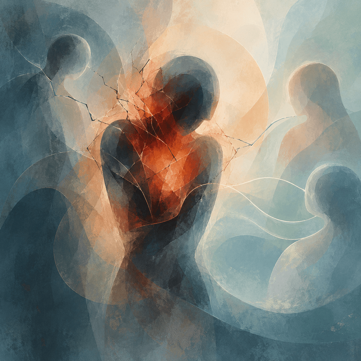 Anxious figure affecting others