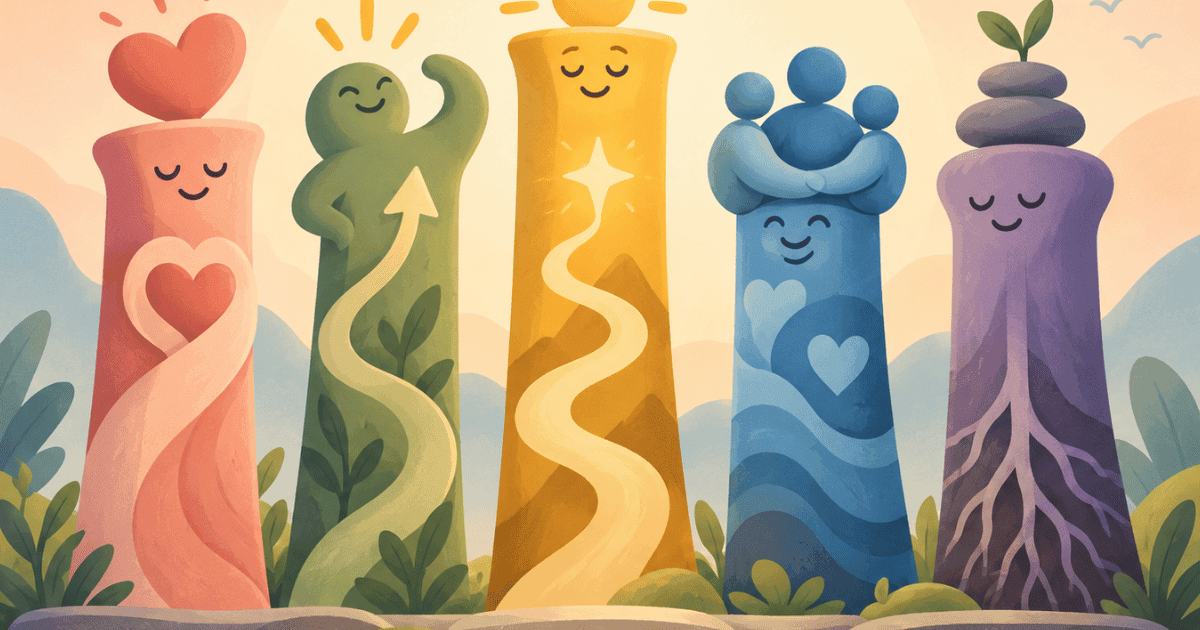 Five cute pillars