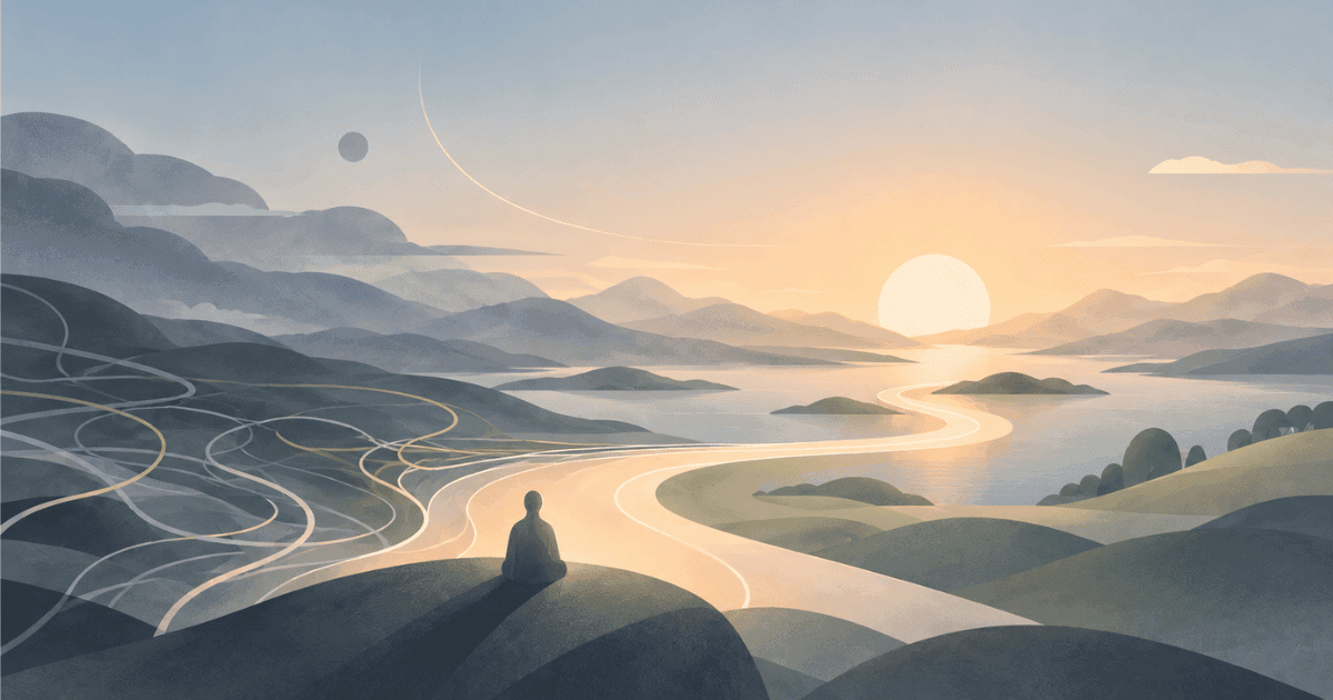 Wandering path to sunrise