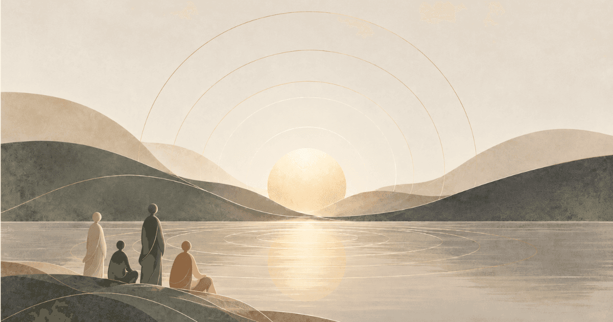 Meditative sunset